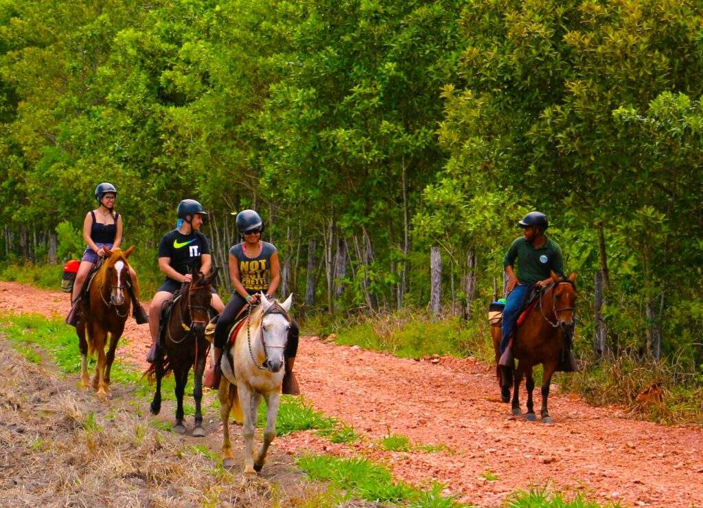 Cavalgada no Parque Ecológico Rio Formoso em Bonito MS