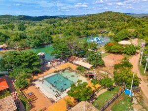 Balneário Nascente Azul em Bonito MS Foto Aérea