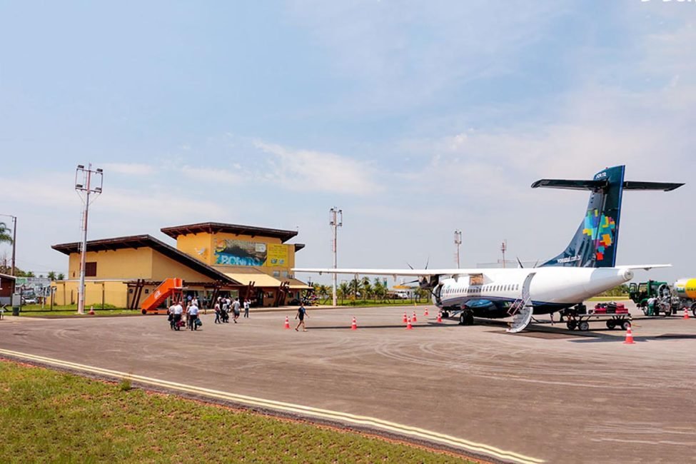Área externa do Aeroporto Regional de Bonito em Mato Grosso do Sul