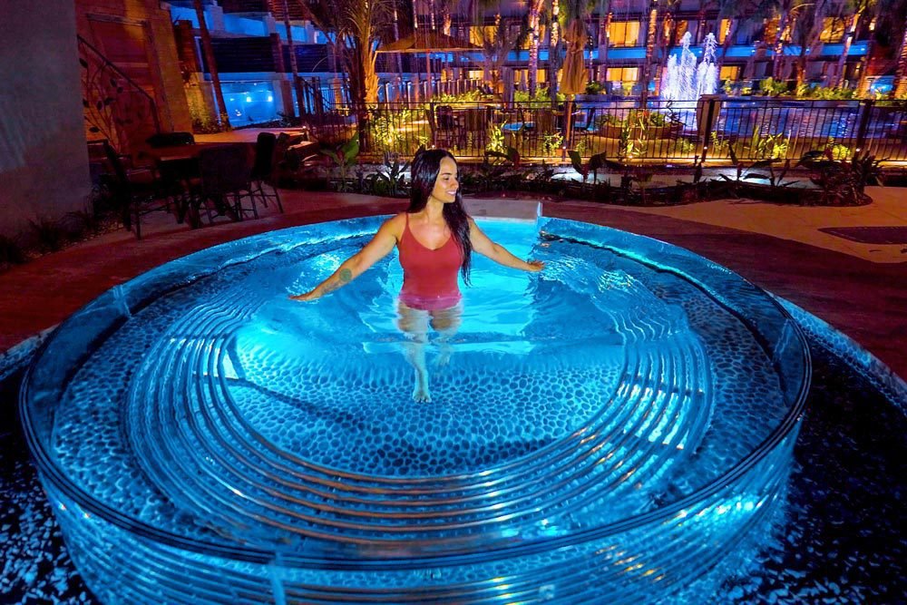 Jacuzzi transparente