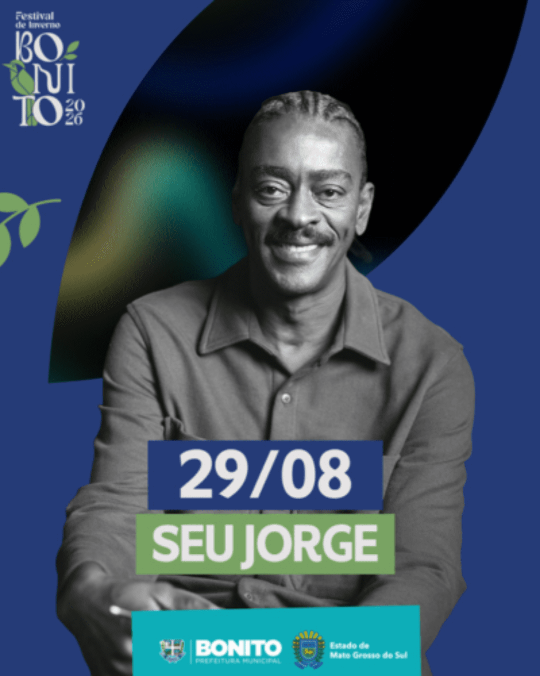 Seu Jorge no Festival de Inverno de Bonito 2026 em Bonito MS