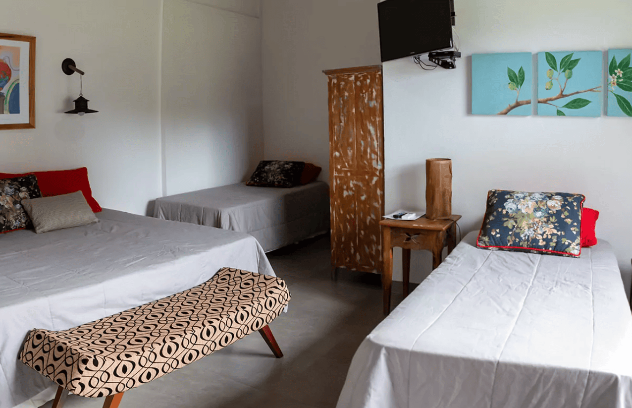 Apartamento quádruplo da Pousada Pequi
