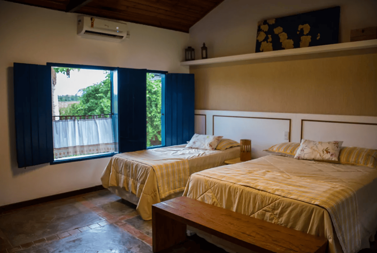 Apartamento triplo da Pousada Pequi no Pantanal