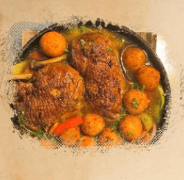 Frango com borí borí no Bacuri Cozinha Regional