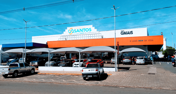 Fachada do Supermercado Santos em Bonito MS