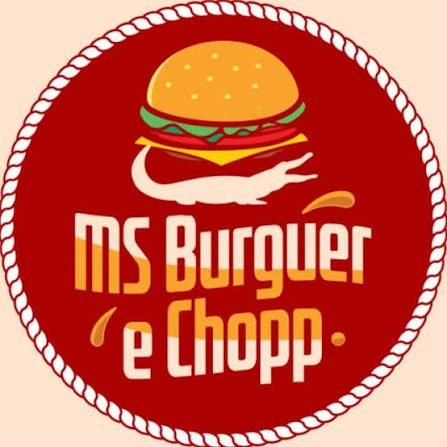 Logomarca do MS Burguer e Chopp em Bonito MS