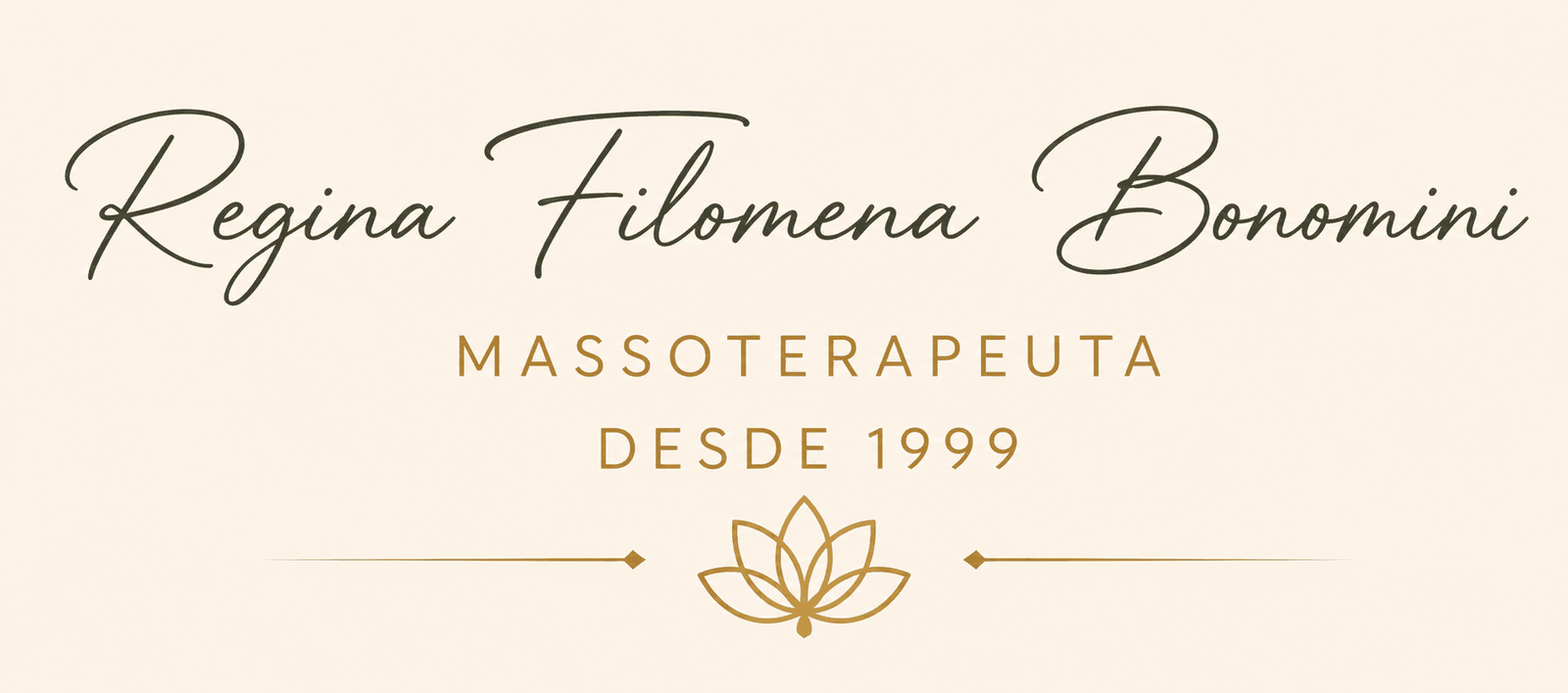Logomarca da Regina Filomena Bonominni Massoterapeuta em Bonito MS