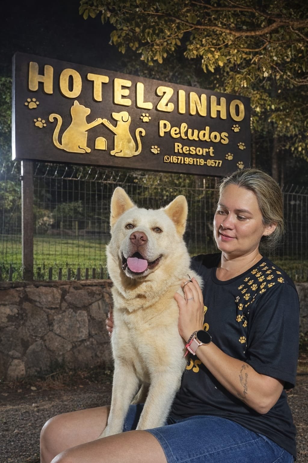 Carla responsável pelo Peludos Resort em Bonito MS