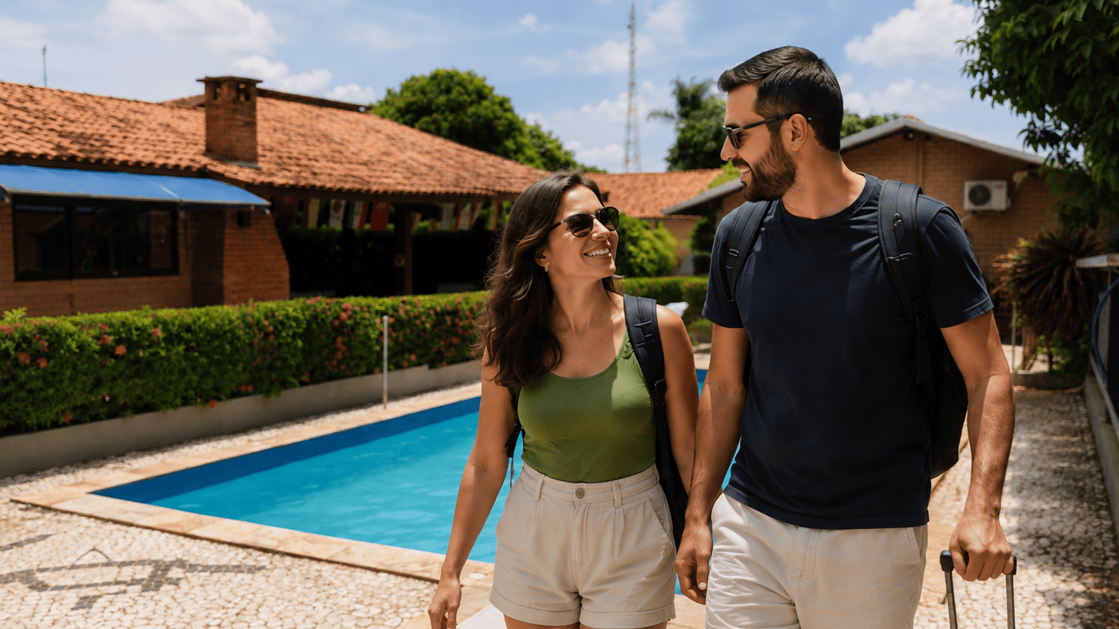 Casal planejando uma viagem econômica para Bonito em 2026