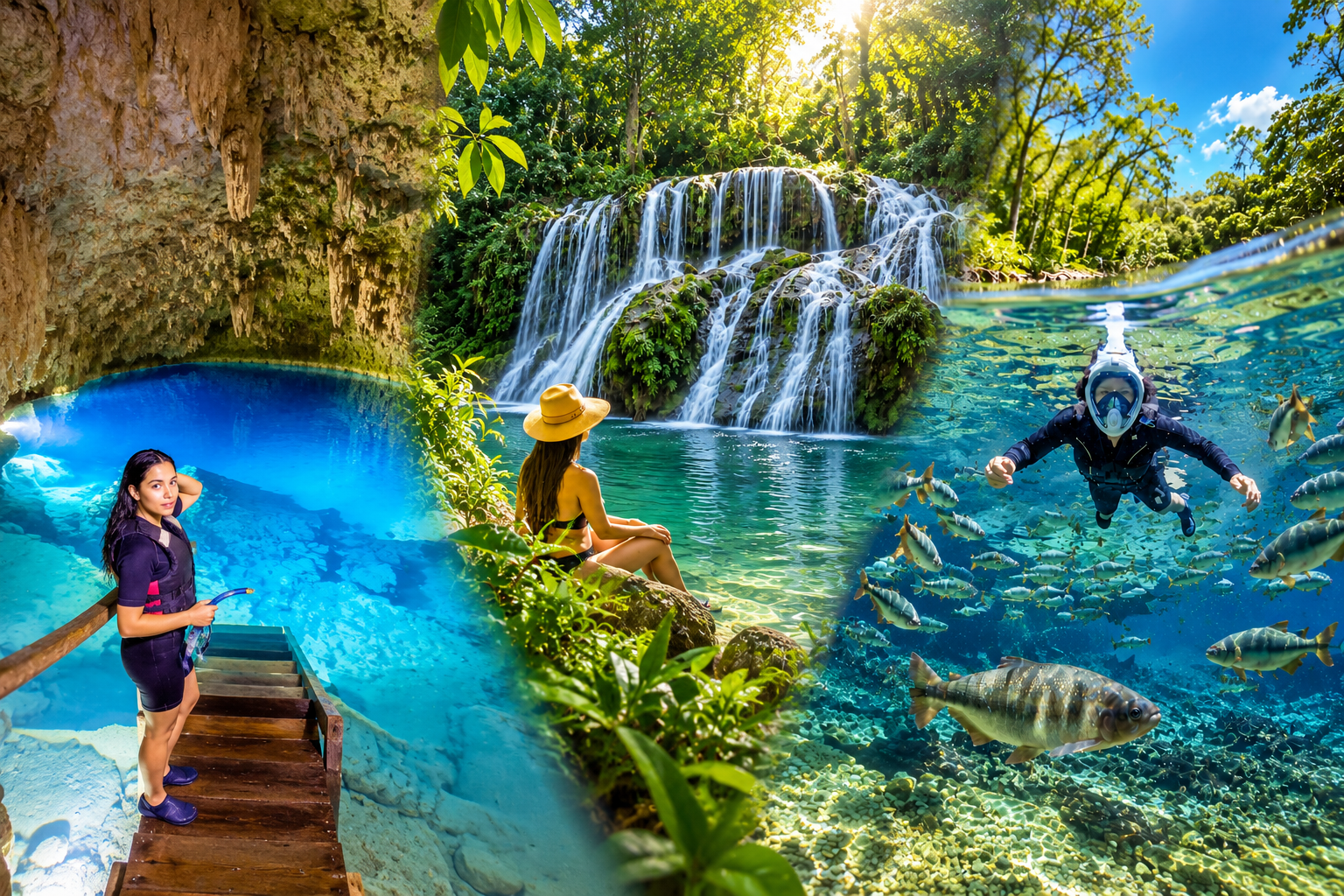Gruta do Mimoso, Estância Mimosa e Rio da Prata em Bonito MS